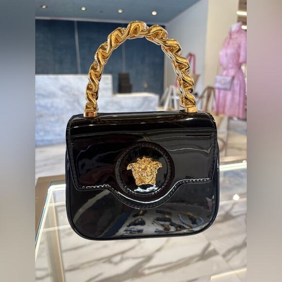 Versace Black and Gold la Medusa Women's Bag